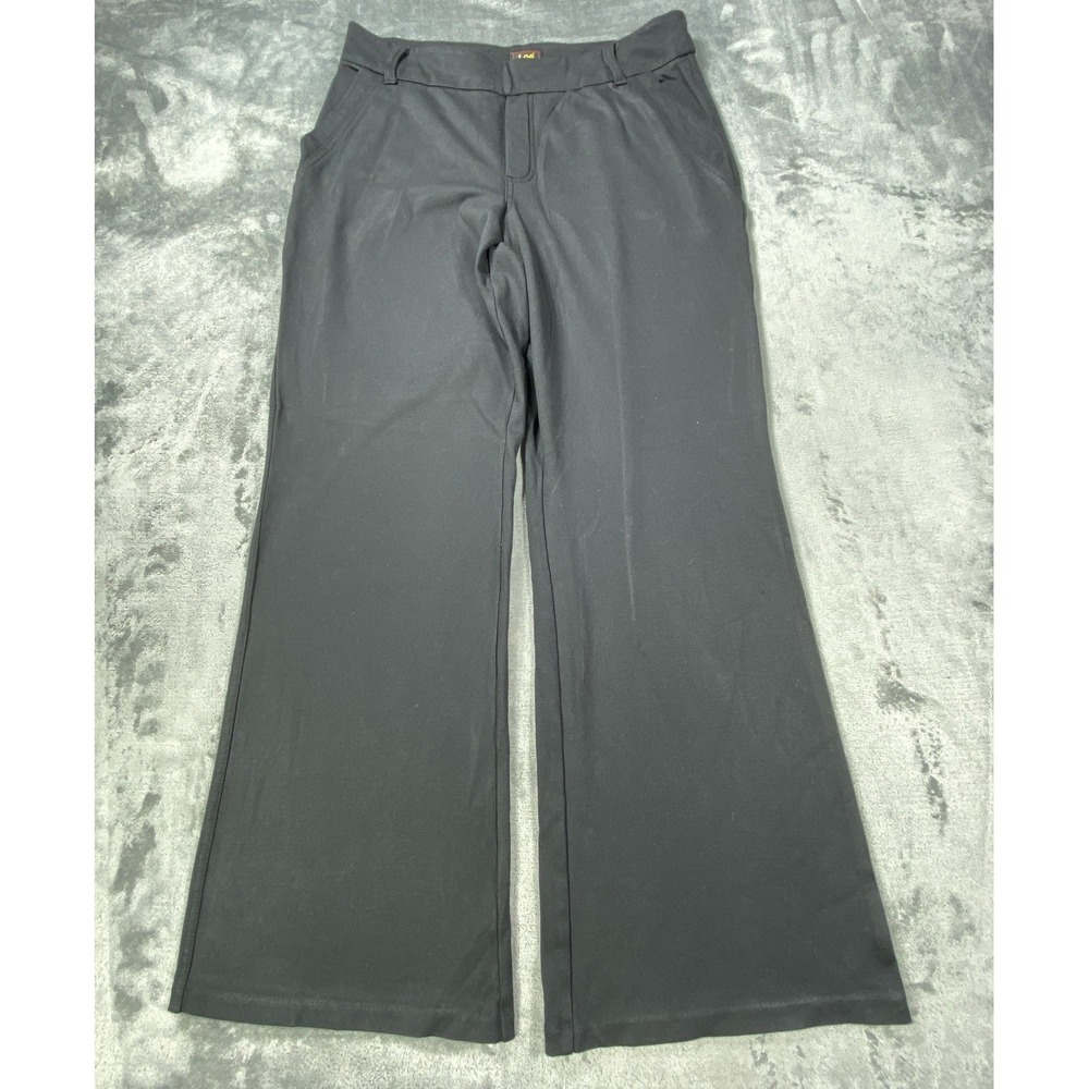 Lee Womens Pants Medium Black Flare Relaxed Fit Casual Trousers Stretch Bootcut
